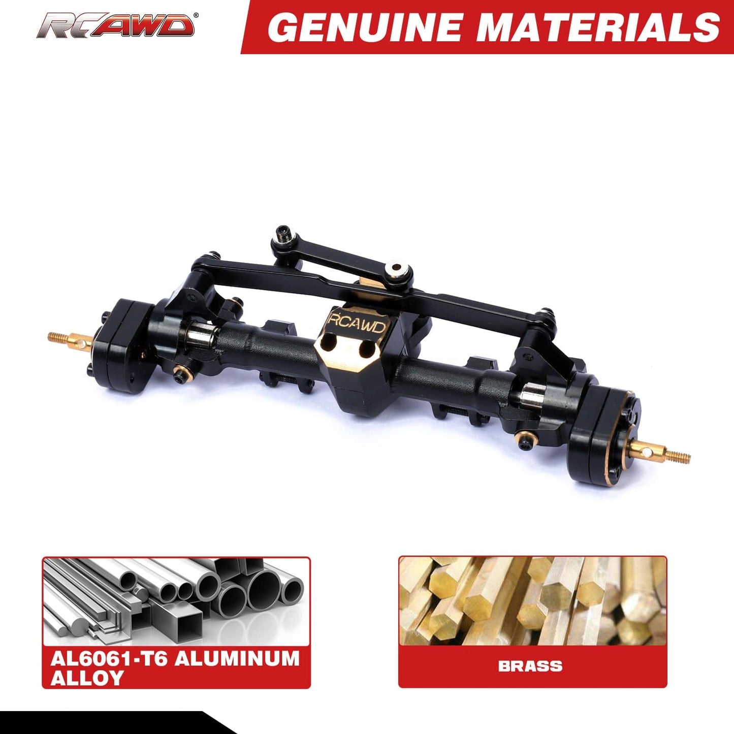 RCAWD AXIAL SCX24 RCAWD Axial SCX24 Upgrades Increase Weight Full Brass 3.0 Version Portal Axle