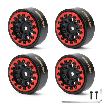 RCAWD AXIAL SCX24 RCAWD SCX24 1.0" beadlock Aluminium wheel rim with brass counterweight ring 26g/pc SCX2538