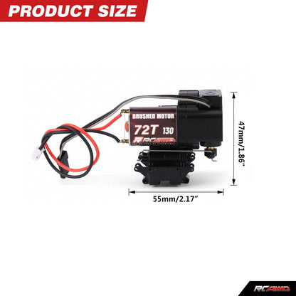 RCAWD AXIAL SCX24 RCAWD SCX24 130 72T Motor 2 Speed Transmission Metal Gearbox Set