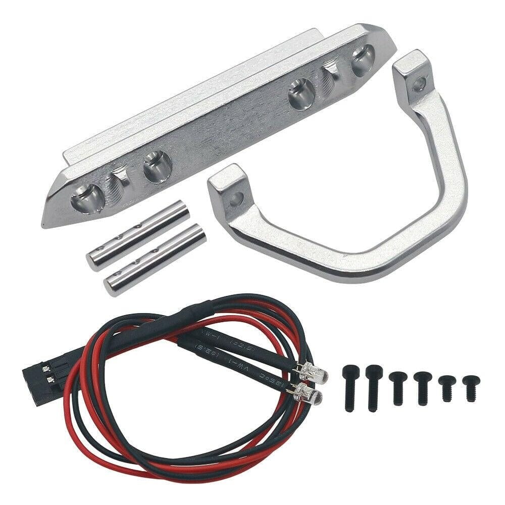 RCAWD AXIAL SCX24 RCAWD SCX24 alloy front bumper With car light set for SCX24 Deadbolt/jeep/bronco/Gladiator