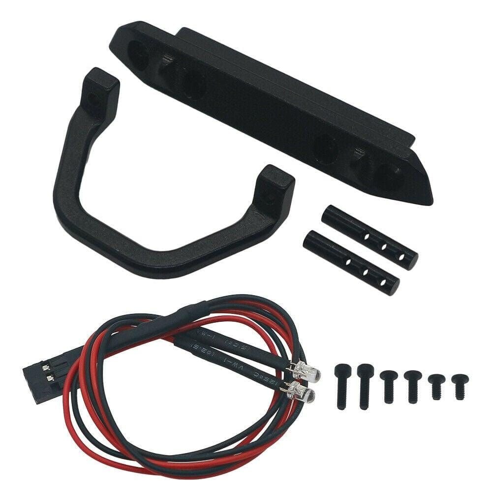 RCAWD AXIAL SCX24 RCAWD SCX24 alloy front bumper With car light set for SCX24 Deadbolt/jeep/bronco/Gladiator