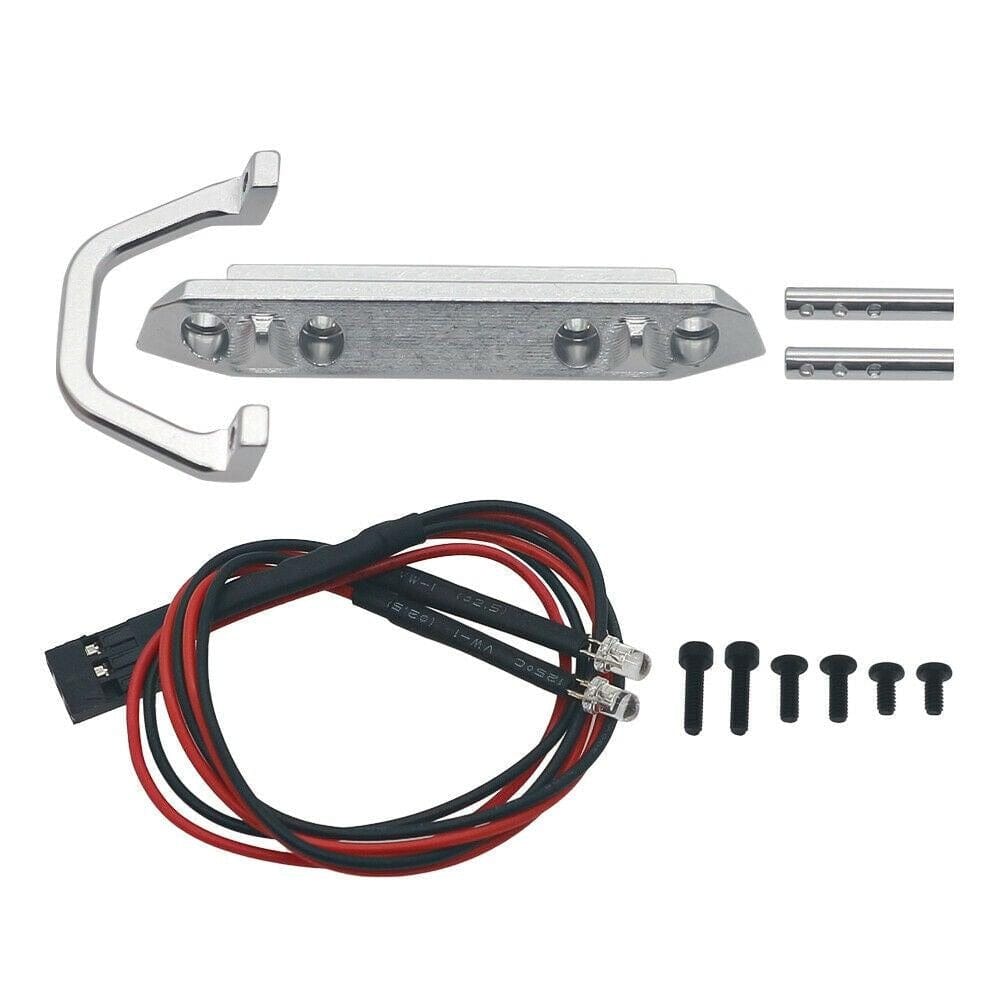 RCAWD AXIAL SCX24 RCAWD SCX24 alloy front bumper With car light set for SCX24 Deadbolt/jeep/bronco/Gladiator SCX2413