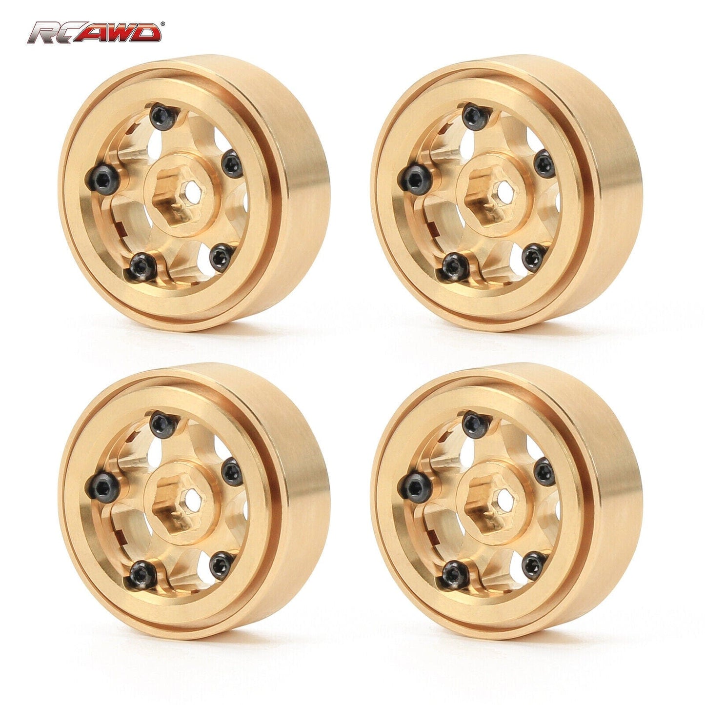 RCAWD AXIAL SCX24 RCAWD SCX24 brass 1.0 inch beadlock wheel counterweight SCX2530