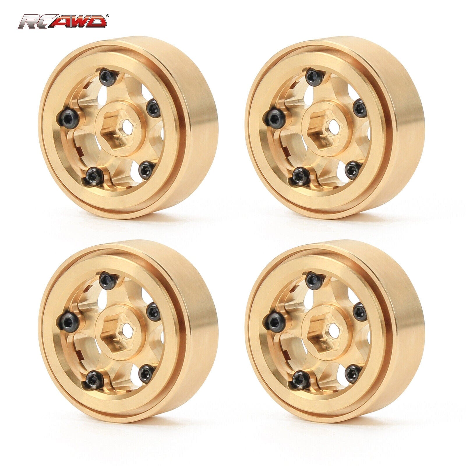 RCAWD AXIAL SCX24 RCAWD SCX24 brass 1.0 inch beadlock wheel counterweight SCX2530
