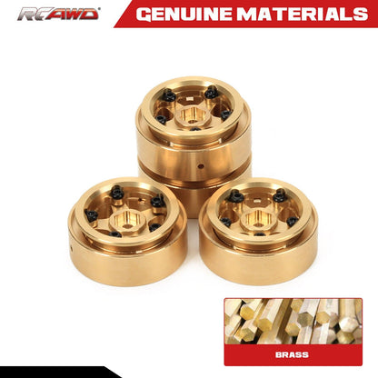 RCAWD AXIAL SCX24 RCAWD SCX24 brass 1.0 inch beadlock wheel counterweight SCX2530