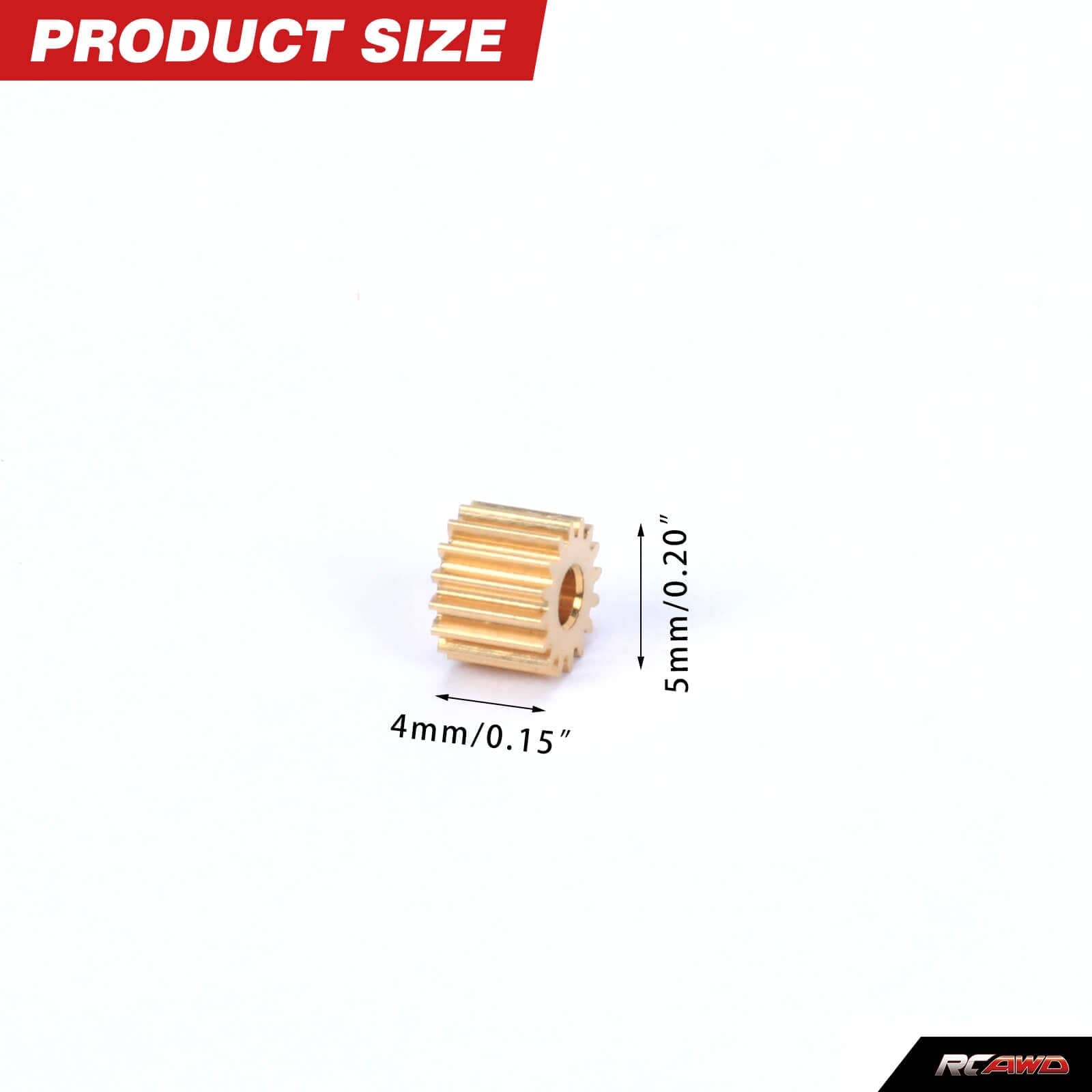 RCAWD Axial SCX24 RCAWD SCX24 Brass 12T 16T Motor Gear 3PCS