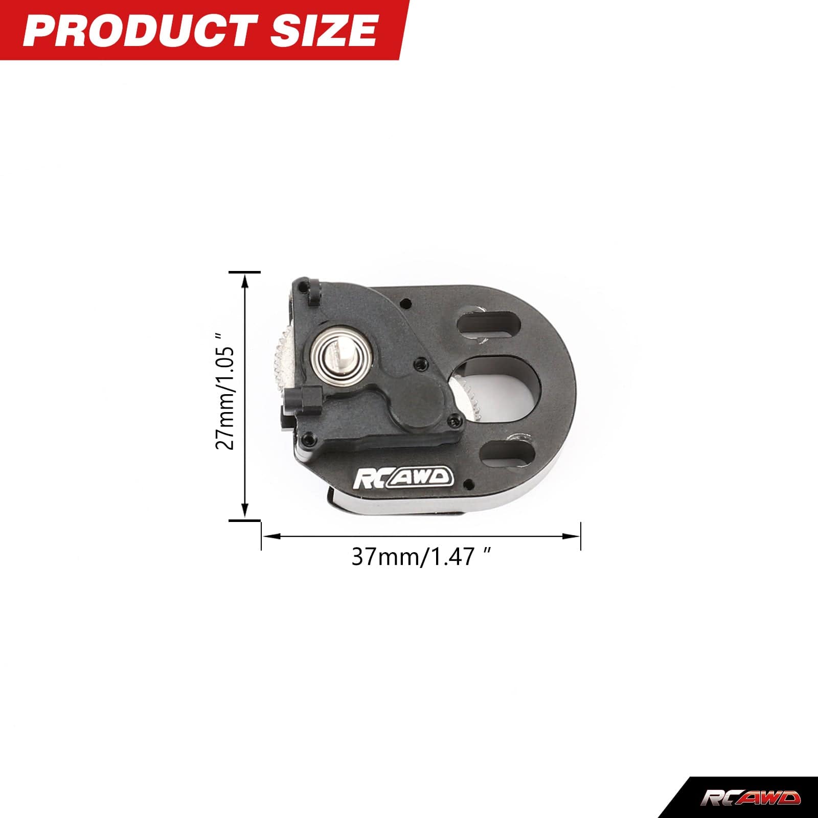 RCAWD AXIAL SCX24 RCAWD SCX24 Full Metal Gearbox of 370 Motor for AXIAL SCX24 Upgrade Parts