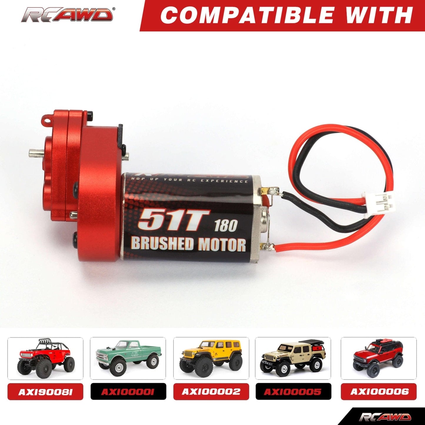 RCAWD AXIAL SCX24 RCAWD SCX24 motor upgrades 180 Motor with metal gearbox combo SCX2550