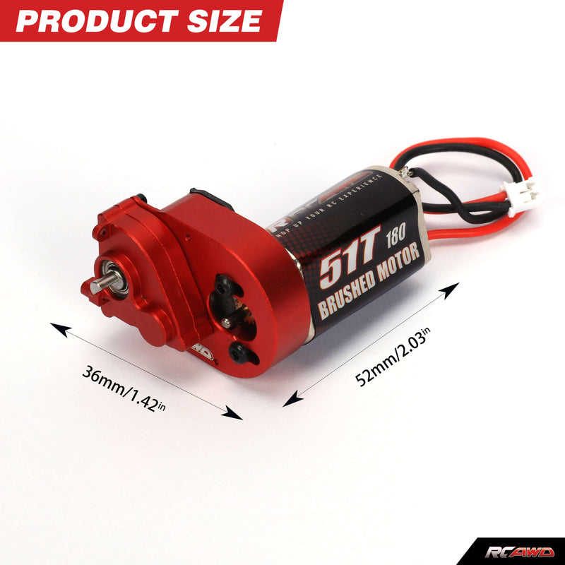 RCAWD AXIAL SCX24 RCAWD SCX24 motor upgrades 180 Motor with metal gearbox combo SCX2550