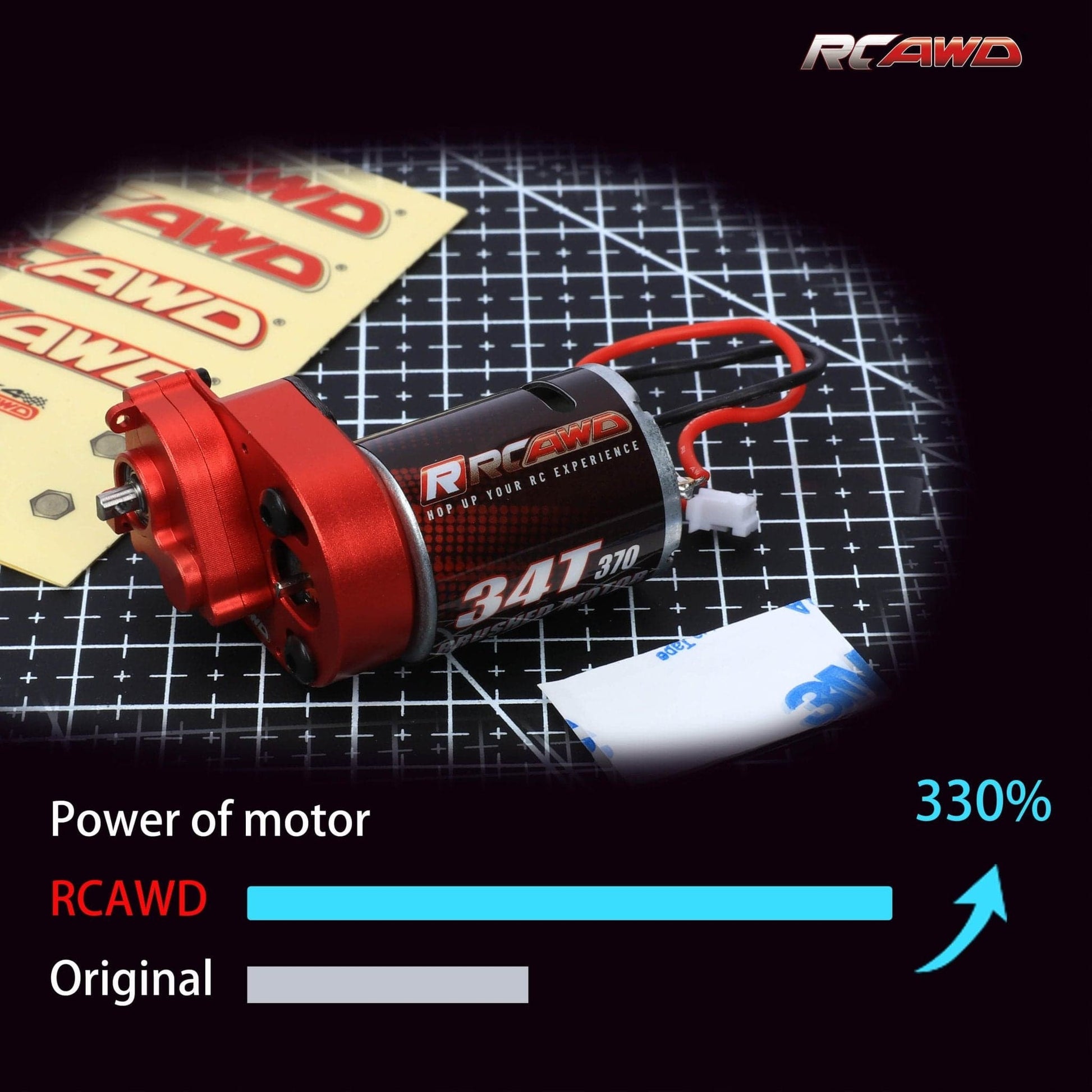 RCAWD AXIAL SCX24 RCAWD SCX24 motor upgrades 370 Motor with metal gearbox combo SCX2551
