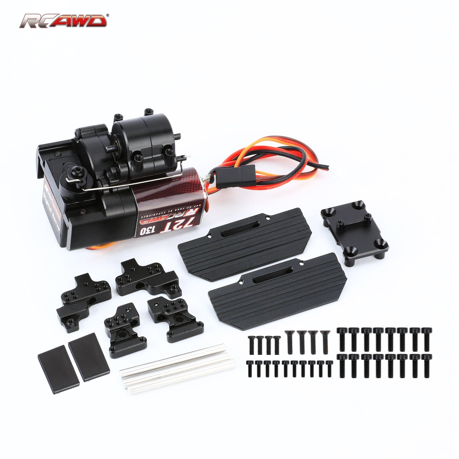 RCAWD AXIAL SCX24 RCAWD SCX24 Motor Upgrades 72T 130 Motor with 2 speed Transmission Gearbox and Mounts Set