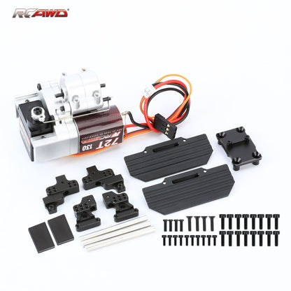 RCAWD AXIAL SCX24 RCAWD SCX24 Motor Upgrades 72T 130 Motor with 2 speed Transmission Gearbox and Mounts Set