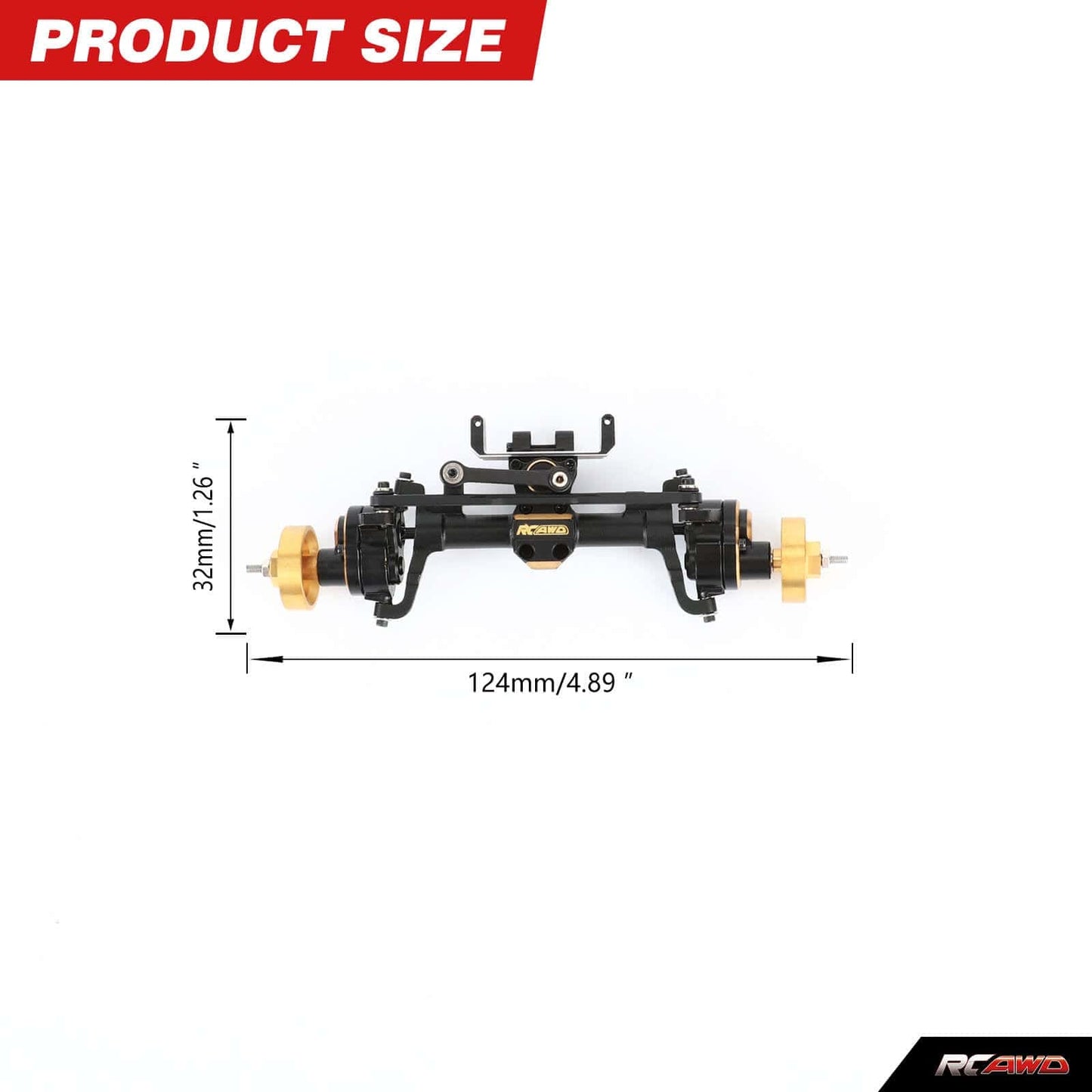 RCAWD AXIAL SCX24 RCAWD SCX24 Portal Axle +6mm With 12T Gears