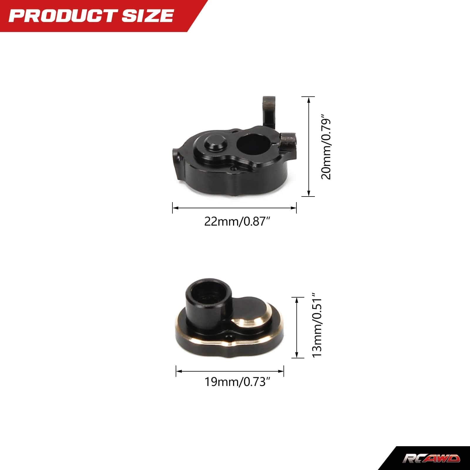 RCAWD AXIAL SCX24 RCAWD SCX24 Portal Axle Accessoriese replacement