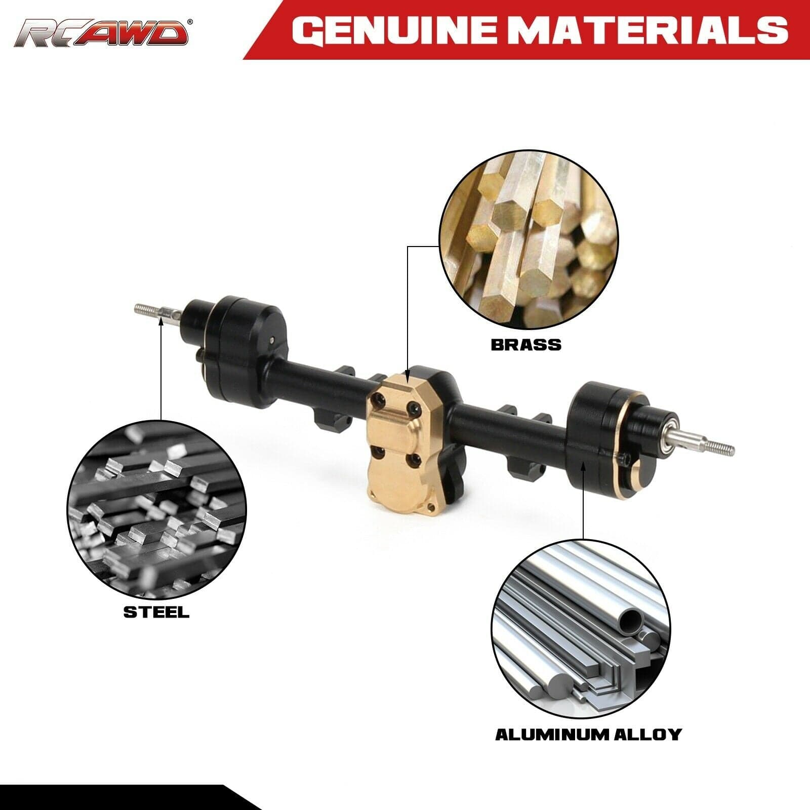 RCAWD AXIAL SCX24 RCAWD SCX24 Portal Axles CVD edition Full Set Upgrade Parts