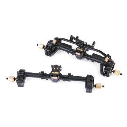 RCAWD AXIAL SCX24 RCAWD SCX24 Steel Front Rear Portal Axle with 60 Steering Angle 20MM Width Increase