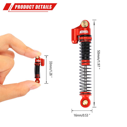 RCAWD AXIAL SCX24 RCAWD SCX24 Upgrades 57mm Oil Filled Type shock absorber 4pcs