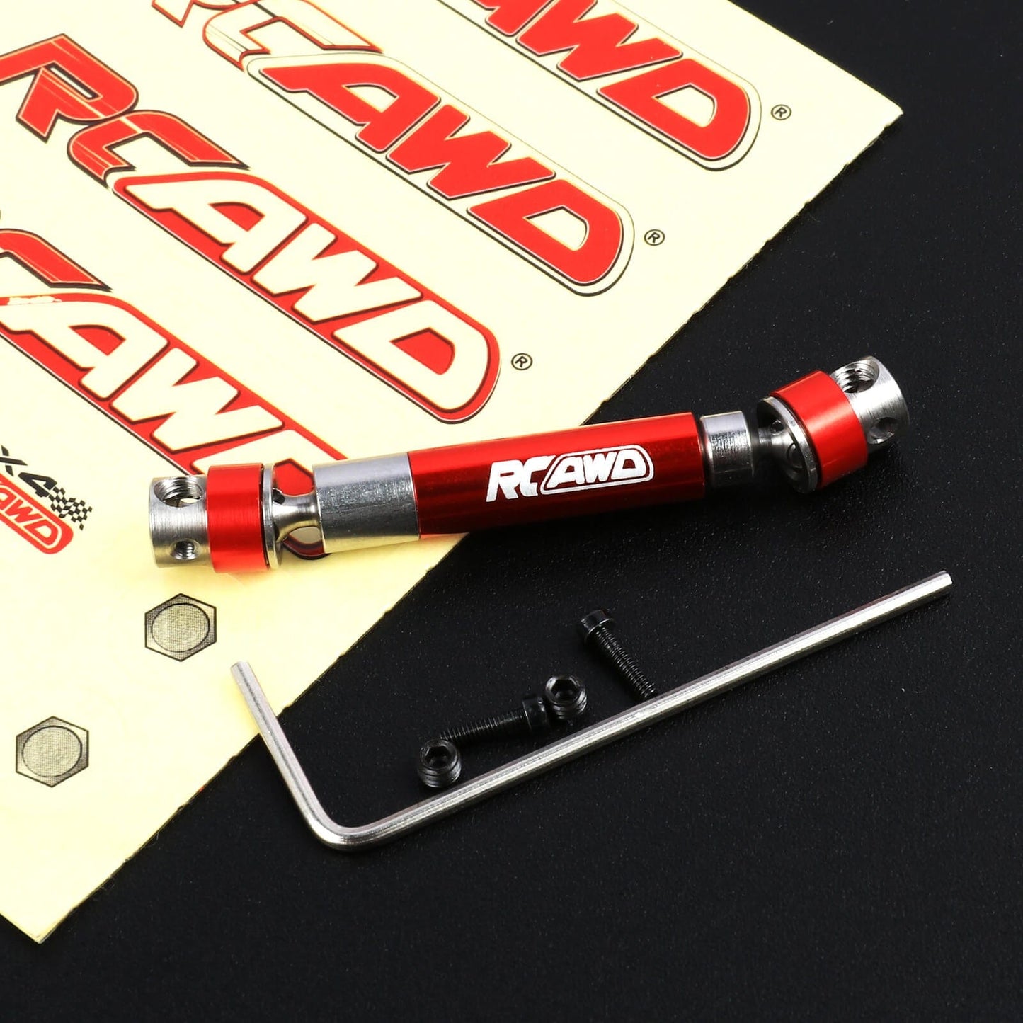 RCAWD AXIAL SCX24 Red / 50-63 mm Driveshafts RCAWD Axial SCX24 Upgrades Driveshafts SCX2586  SCX2586 SCX2569