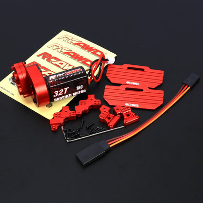 RCAWD AXIAL SCX24 Red RCAWD Axial SCX24 180 Motor with Transmission & Shock Tower & Cable