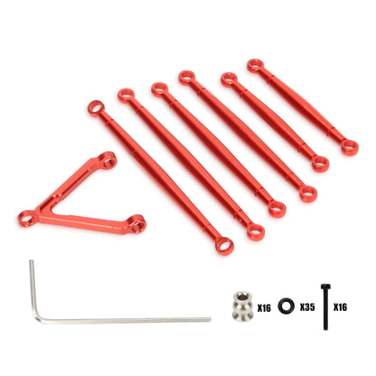 RCAWD AXIAL SCX24 Red RCAWD Axial SCX24 Deadbolt Upgrades Aluminum alloy link set/tie rod set SCX2460