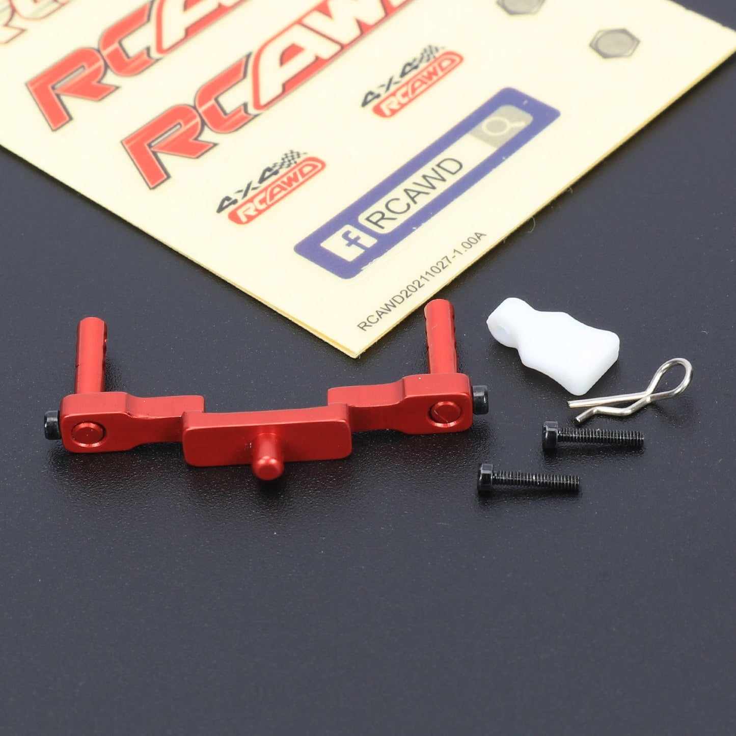 RCAWD AXIAL SCX24 Red RCAWD Axial SCX24 Jeep Wrangler Front Body Post Set