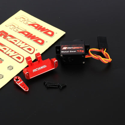 RCAWD AXIAL SCX24 Red RCAWD Axial SCX24 Upgrades 12g Metal Gear Servos Set with 15T Arm for AX24 Car