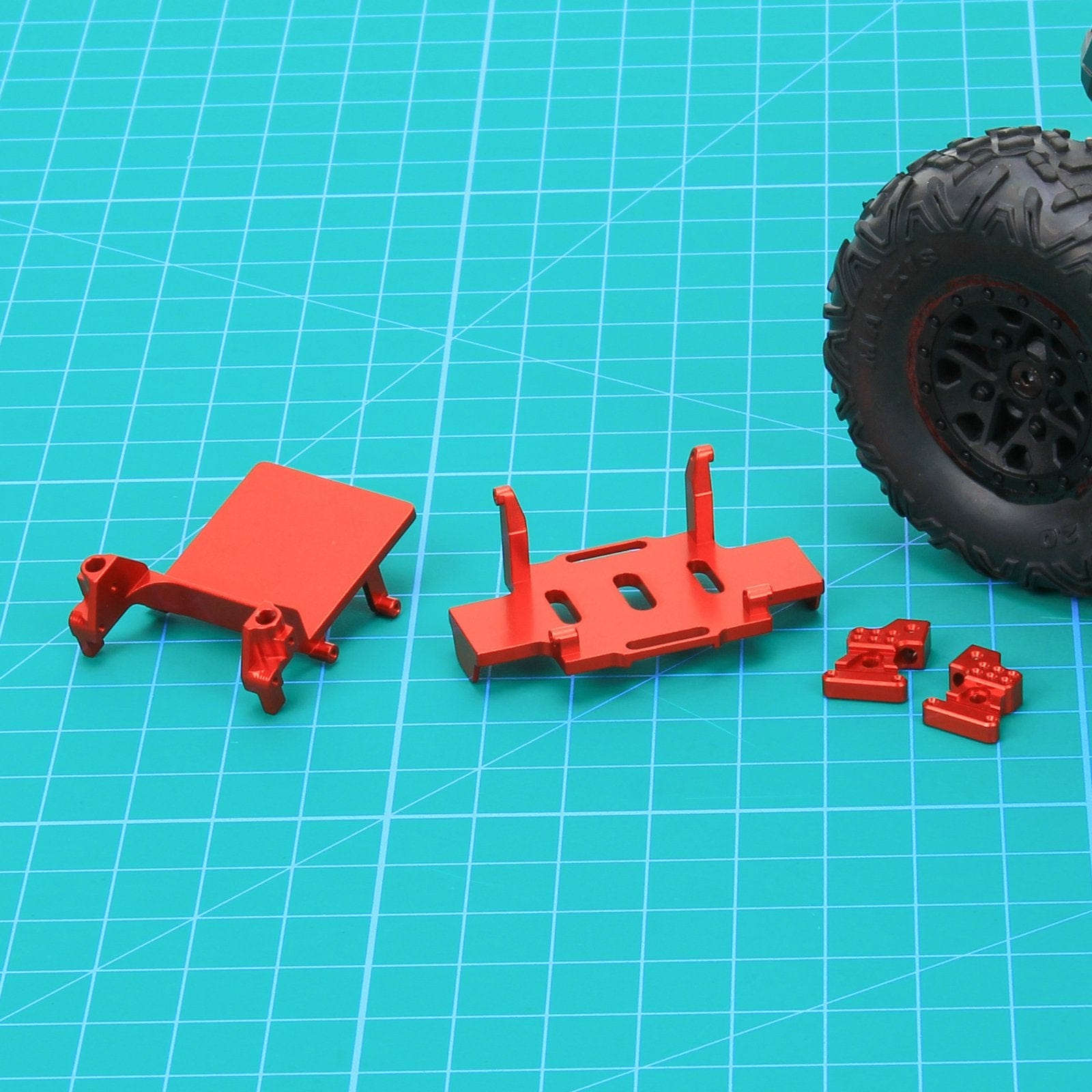 【即日発送】デアリバイク　デアリレッドゾーン調整パーツ　スリーブ付属 RCAWD Axial SCX24 Aluminium battery tray ESC tray rear shock tower