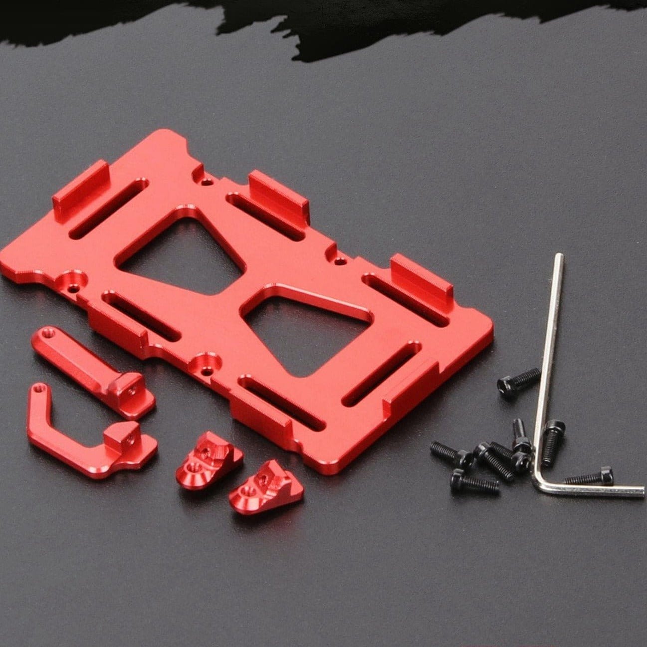 RCAWD AXIAL SCX24 Red RCAWD Axial SCX24 Upgrades Aluminum alloy battery tray SCX2452