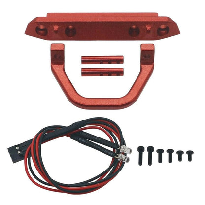 RCAWD AXIAL SCX24 RED RCAWD SCX24 alloy front bumper With car light set for SCX24 Deadbolt/jeep/bronco/Gladiator SCX2413