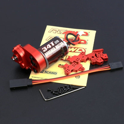 RCAWD AXIAL SCX24 Red / With Shock Tower RCAWD SCX24 Motor Upgrades 370 34T Motor and Gearbox Combo Complete Set