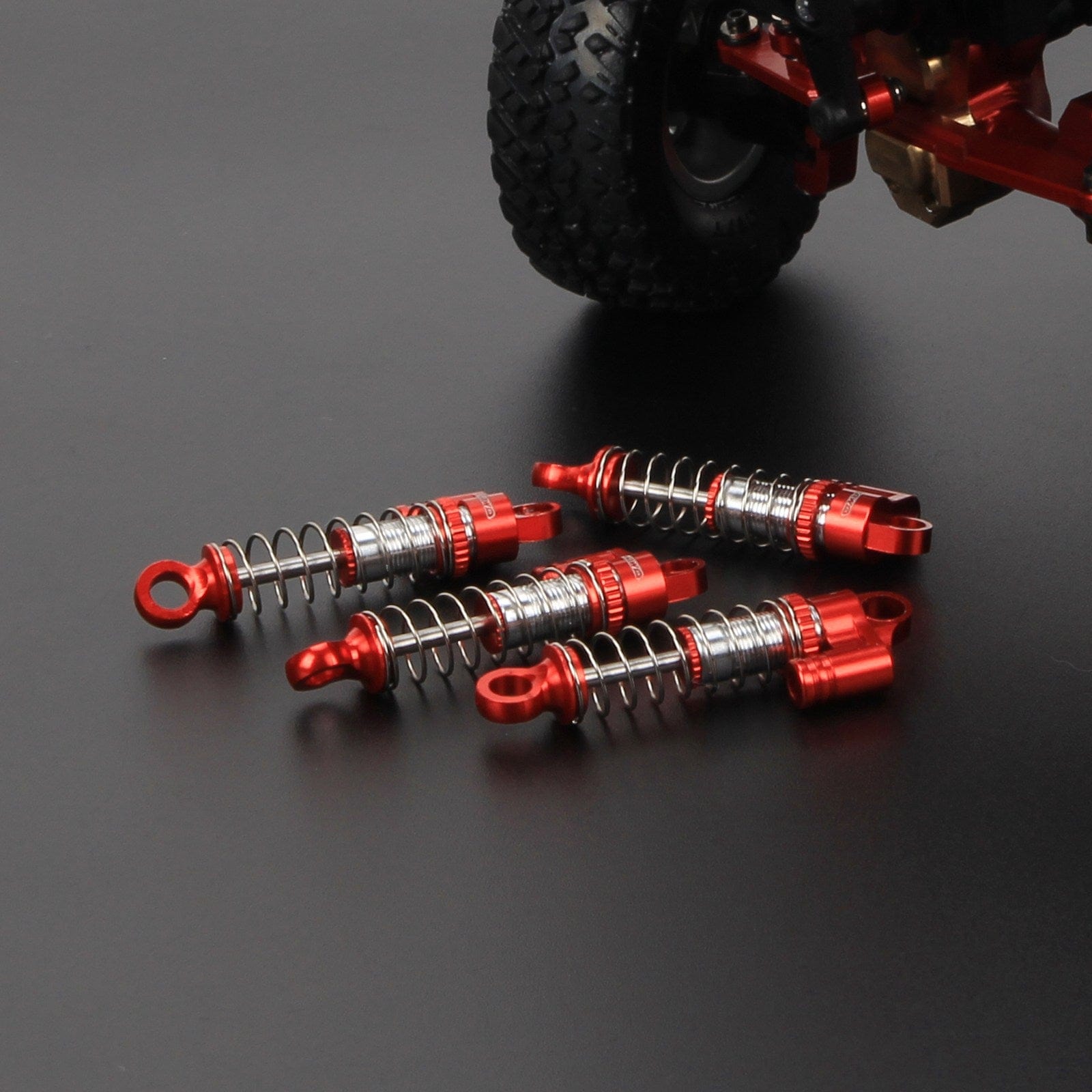 RCAWD AXIAL SCX24 Red / with soft spring RCAWD Axial SCX24 Oil Filled Type Shock Absorber Upgrade Parts