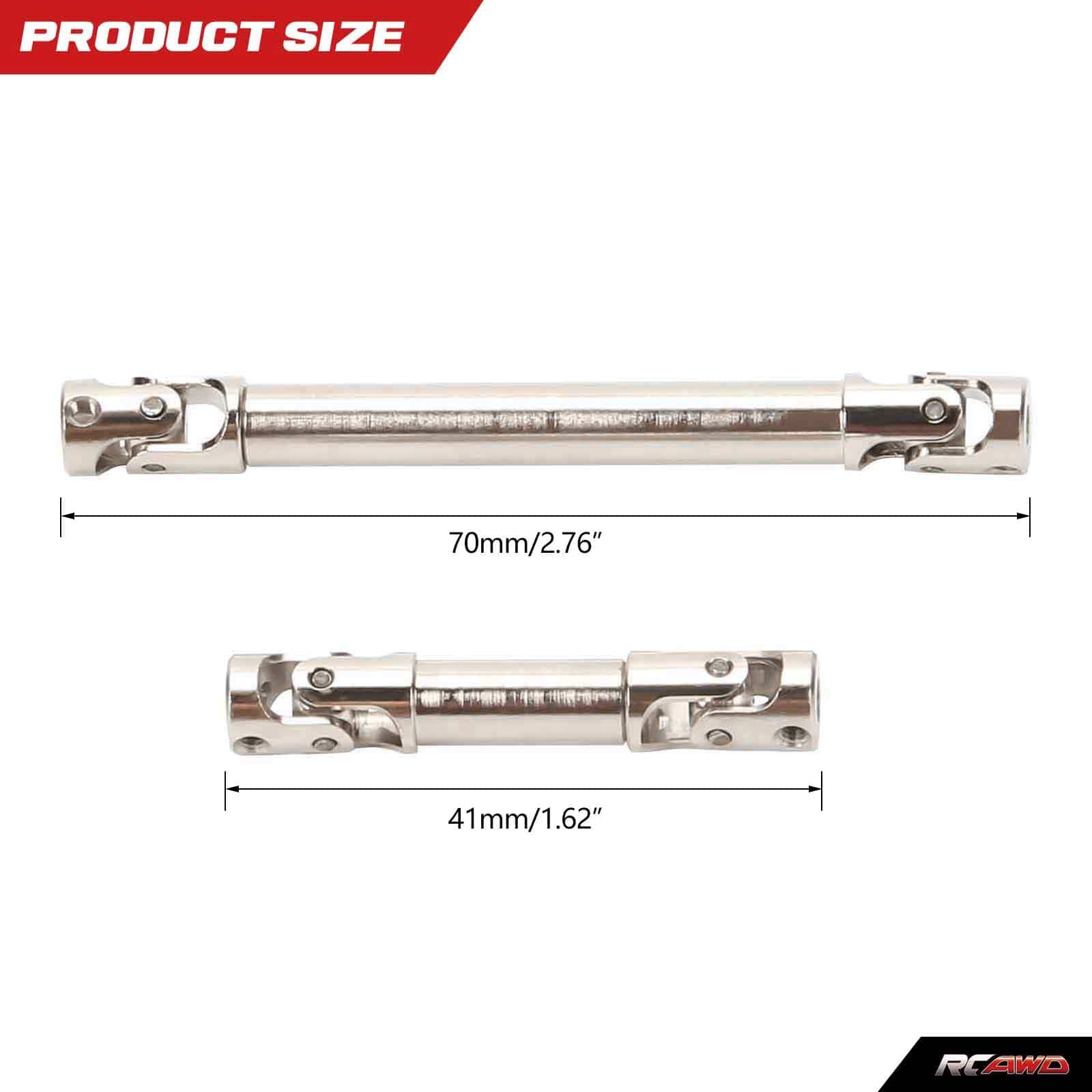 RCAWD AXIAL SCX24 SCX24  Gladiator Center driveshaft RCAWD SCX24 Gladiator #45 steel center Driveshaft Set SCX2498S