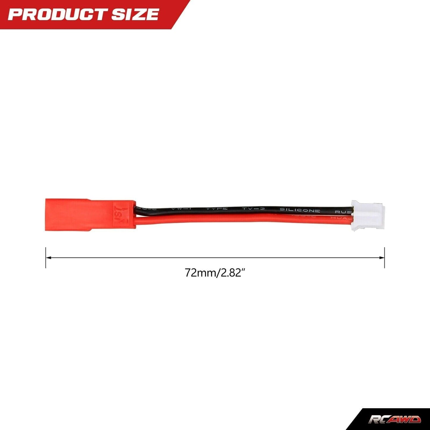RCAWD AXIAL SCX24 SCX2497 RCAWD SCX24 PH2.0 to JST Plug Converter