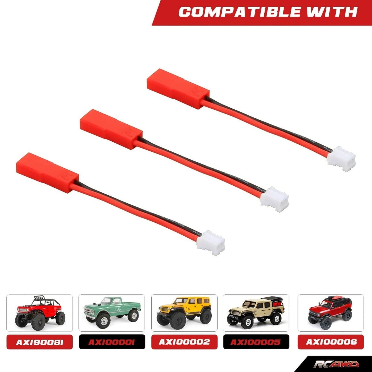RCAWD AXIAL SCX24 SCX2497 RCAWD SCX24 PH2.0 to JST Plug Converter