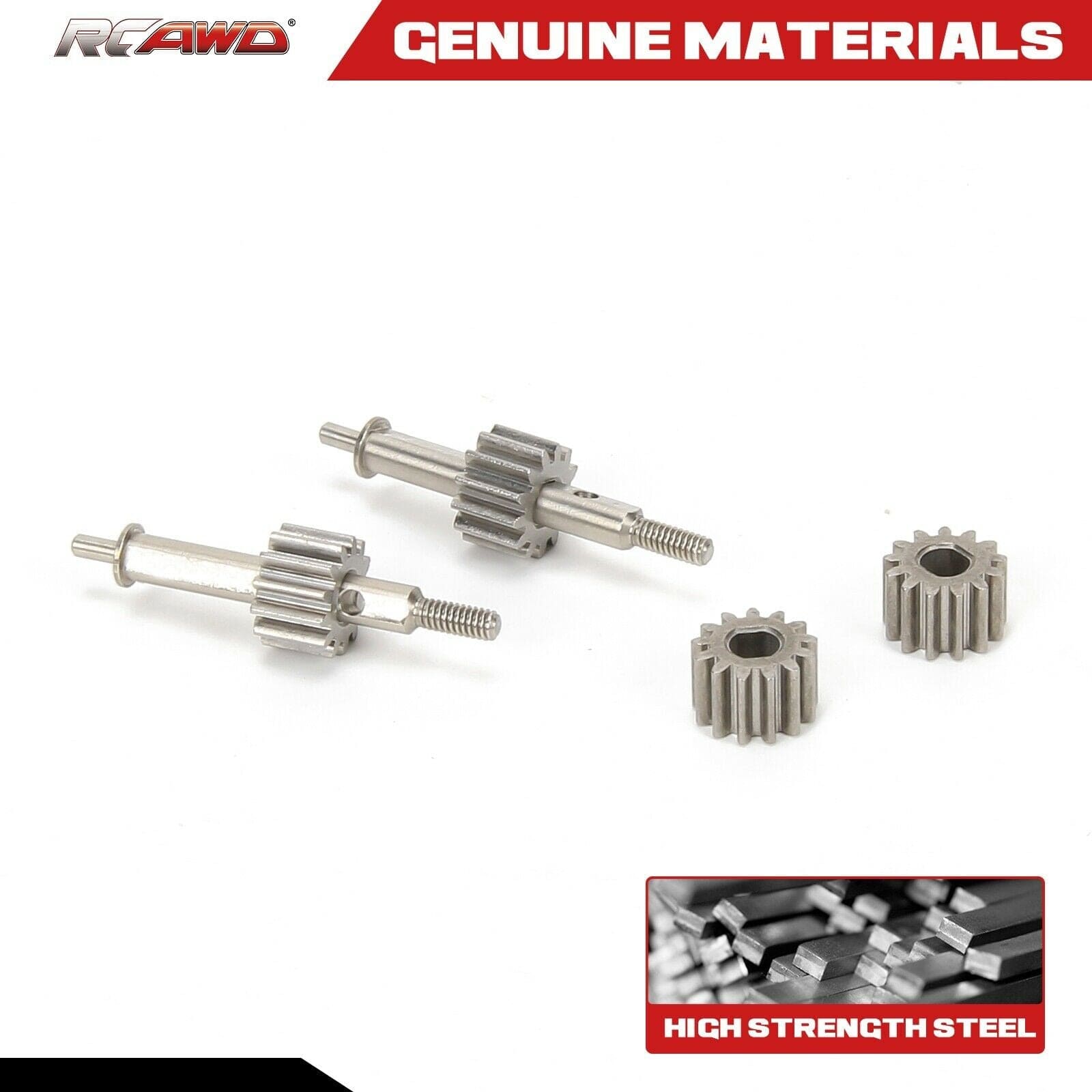 RCAWD AXIAL SCX24 Siliver #45 Steel Portal Gears For RCAWD Front Rear Portal Axle for Axial 1-24 SCX24