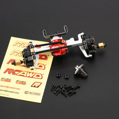 RCAWD AXIAL SCX24 Silver / Front Axle RCAWD Axial SCX24 Front Rear Diff Portal Axle Set All-Steel Gear