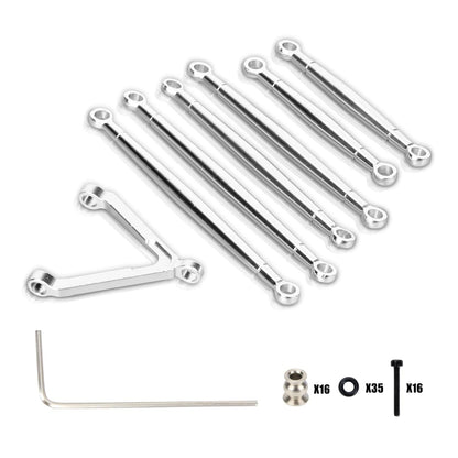 RCAWD AXIAL SCX24 Silver RCAWD Axial SCX24 Deadbolt Upgrades Aluminum alloy link set/tie rod set SCX2460