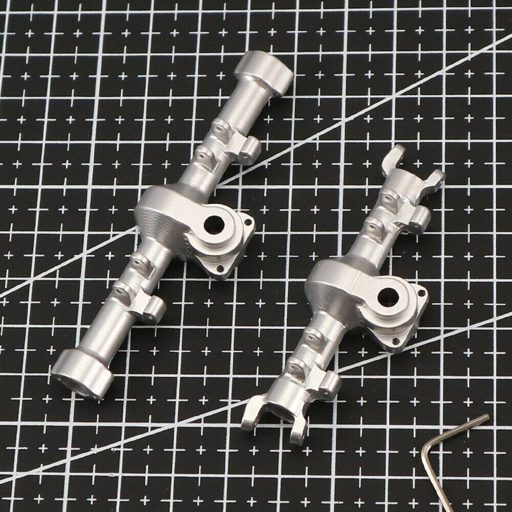 RCAWD AXIAL SCX24 Silver RCAWD SCX24 Aluminium Front & Rear Axle Housing set