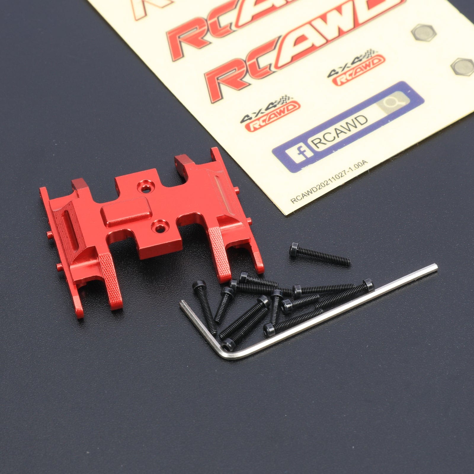 RCAWD Axial SCX24 Upgrades Aluminum Skid Plate Center Gear Box Mount SCX2401 - RCAWD