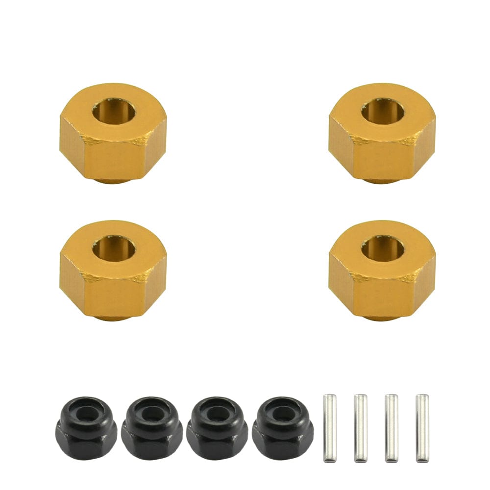 RCAWD Axial SCX24 Upgrades Brass counterweight M7 wheel hex hub adaptor for Axial SCX24 crawlers - RCAWD