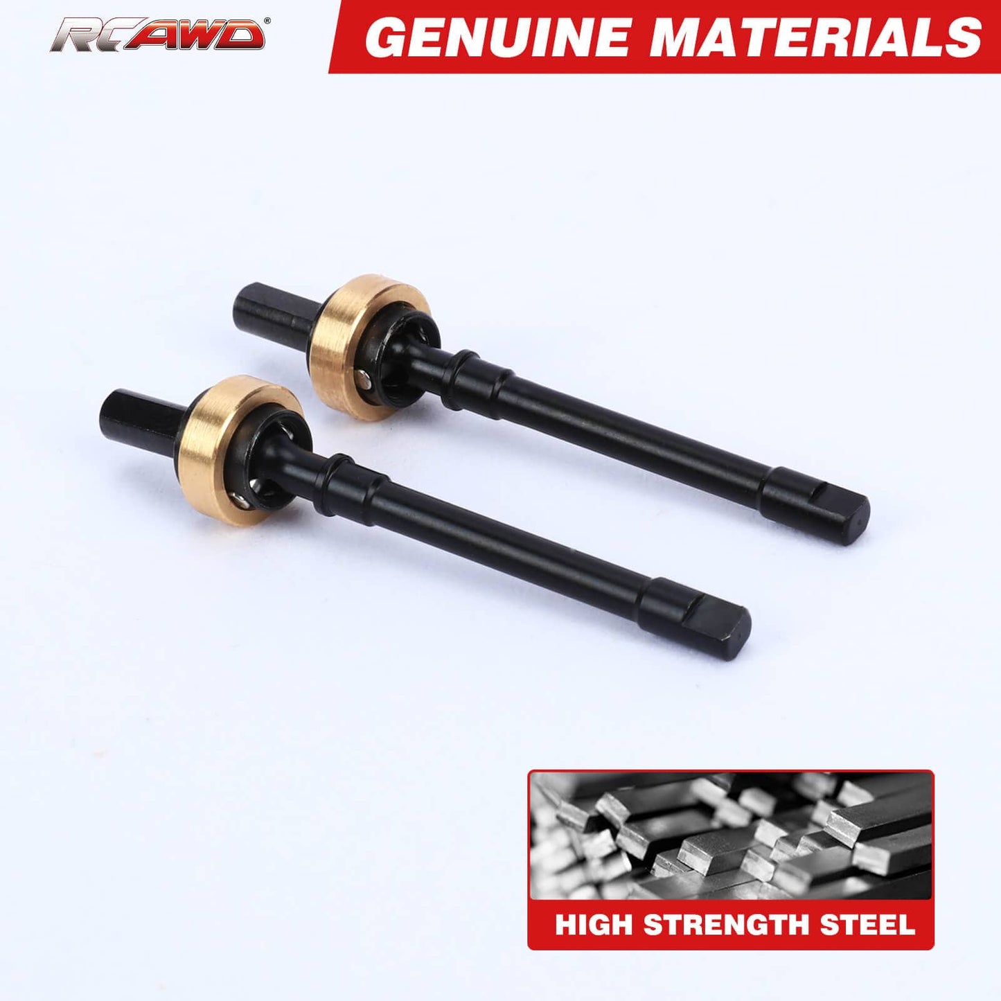 RCAWD Axial SCX24 Upgrades Front CVD Driveshaft Axle SCX2605 - RCAWD