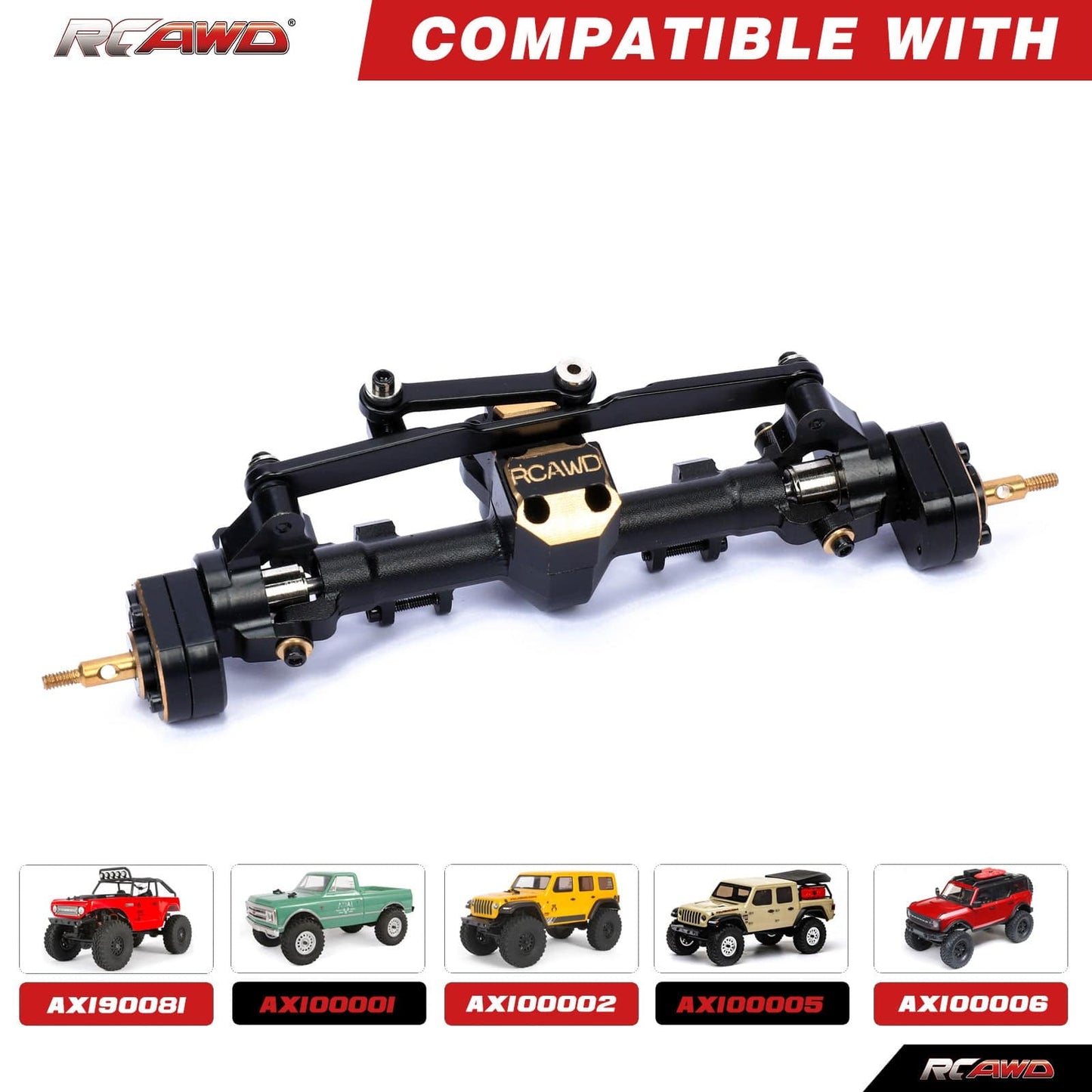 RCAWD Axial SCX24 Upgrades Increase Weight Full Brass 3.0 Version Portal Axle - RCAWD