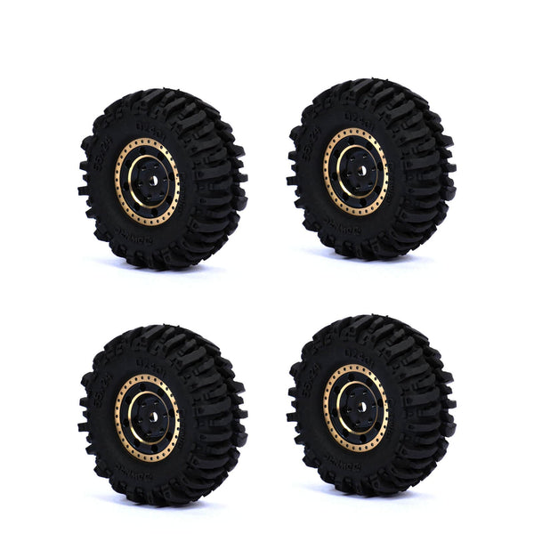 RCAWD 4pcs 1.0'' Brass 52*20mm Tires for SCX24 RC Crawler - RCAWD