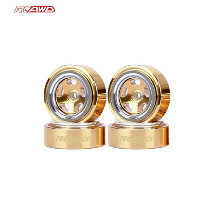 RCAWD Axial SCX30 RCAWD SCX30 0.7" New Round Hole Design All Brass Wheel Rims