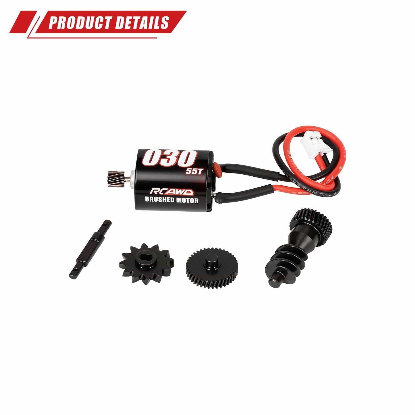 RCAWD Axial SCX30 RCAWD SCX30 030 55T Motor Helical Gear with Transmission Gear