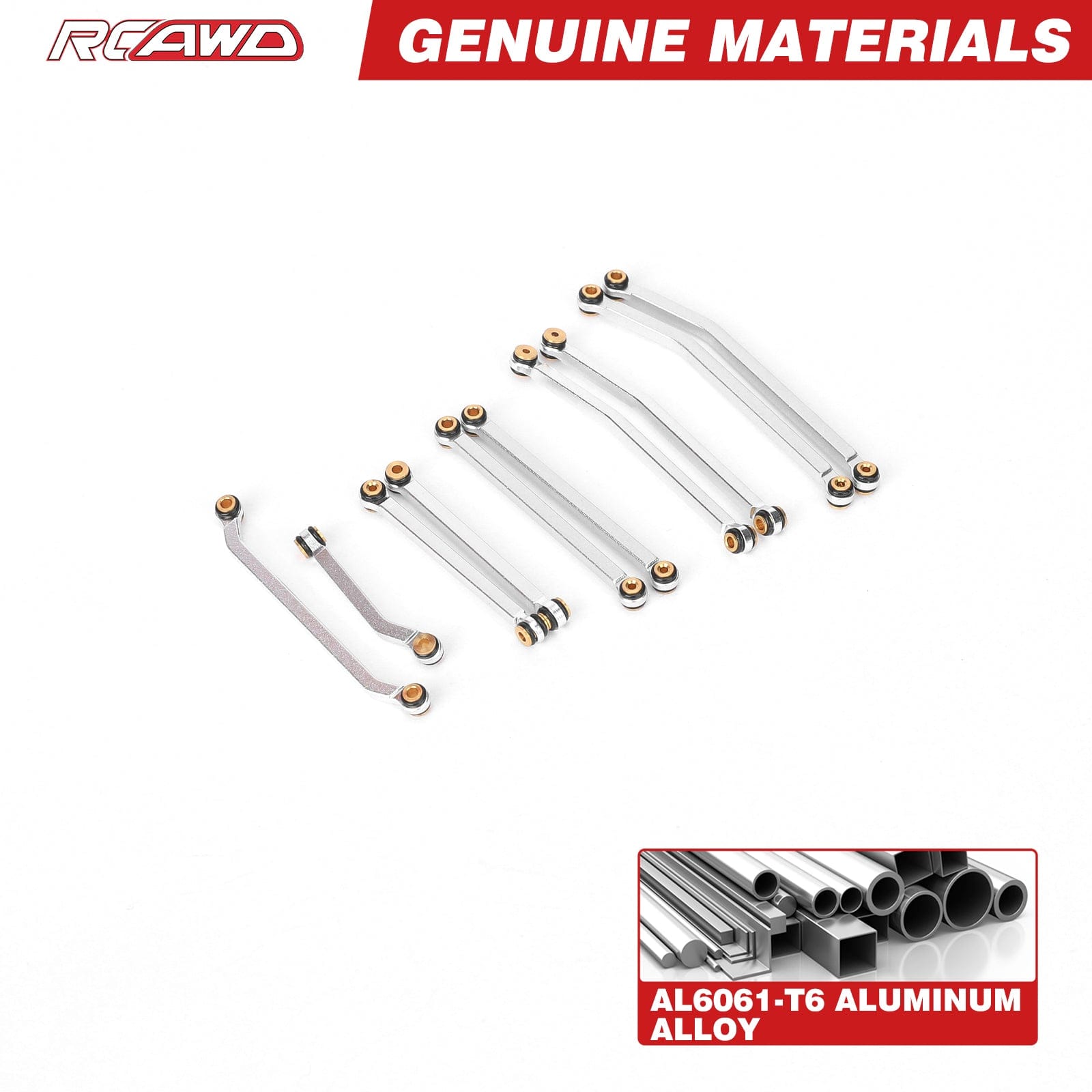RCAWD 10PCS Steering Rod Tie Links Set Linkages For Axial SCX30
