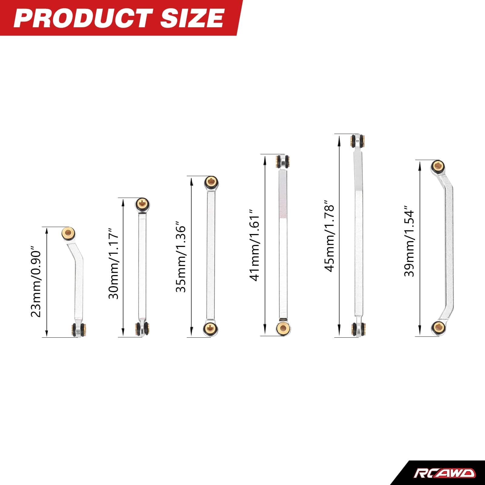 RCAWD Axial SCX30 RCAWD SCX30 10PCS Steering Rod Tie Links Set