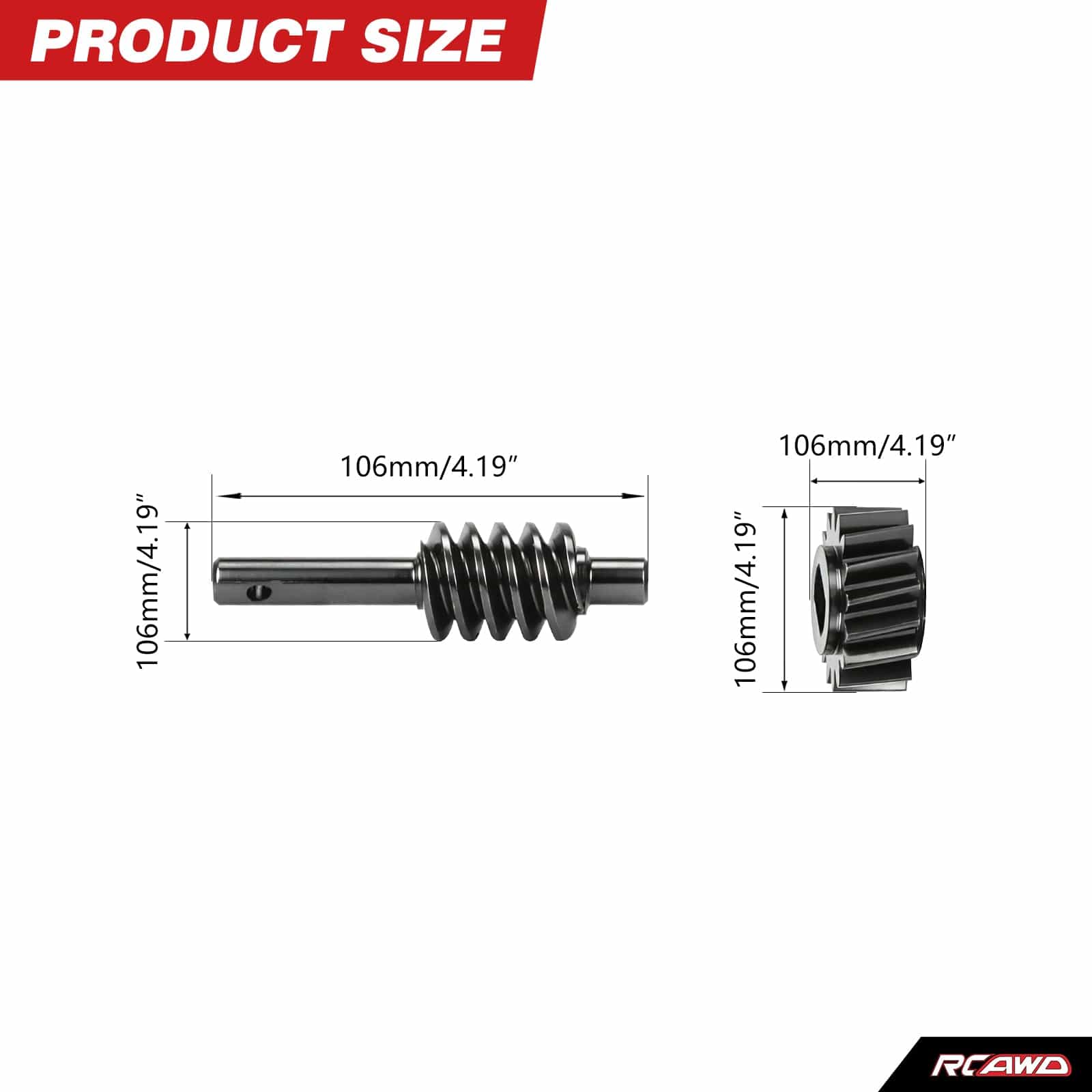 RCAWD Axial SCX30 RCAWD SCX30 16T Front Rear Worm Gear