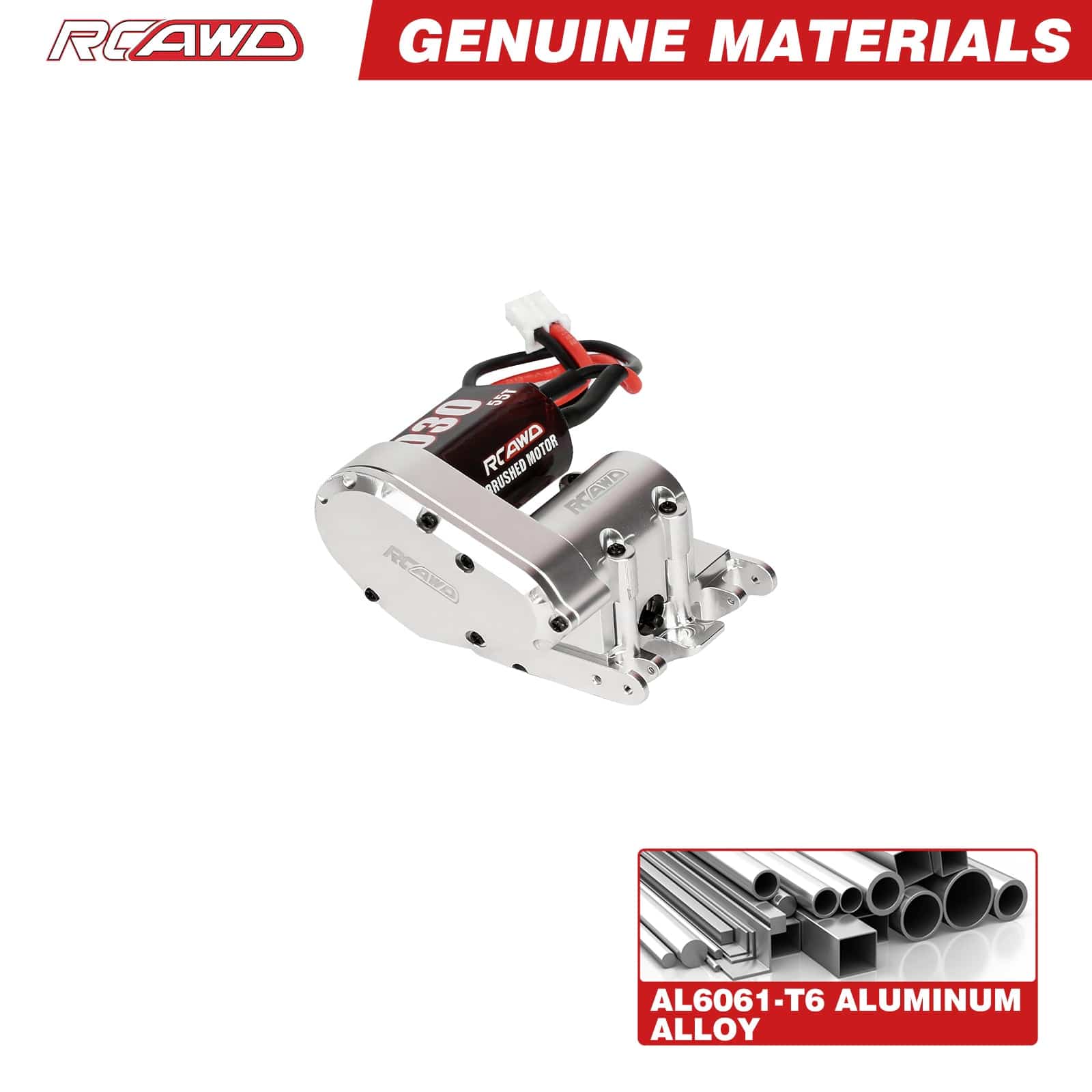 RCAWD Axial SCX30 RCAWD SCX30 Center Gearbox Transmission Box Set with 030 55T Motor Helical Gear