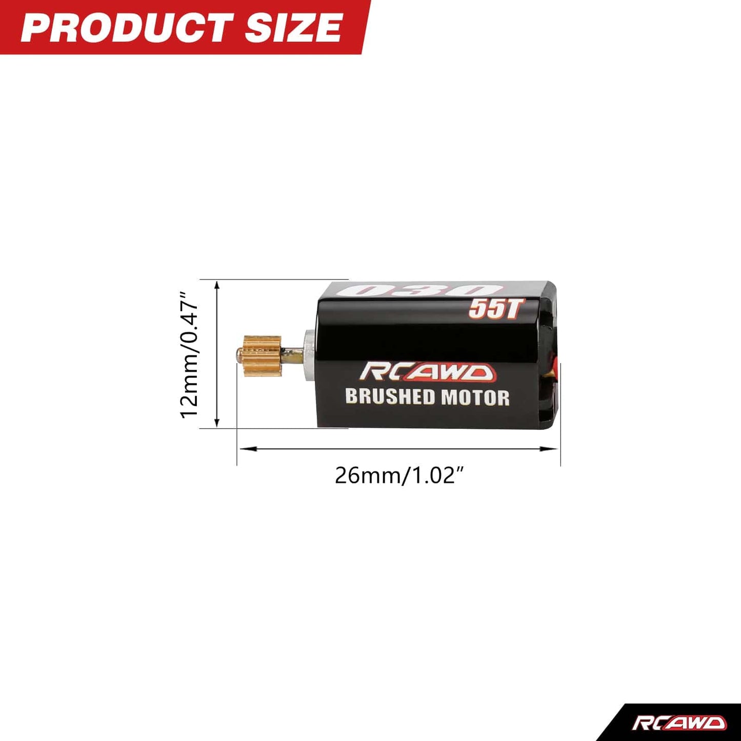 RCAWD Axial SCX30 RCAWD SCX30 Motor 030 55T With 11T Motor Gear